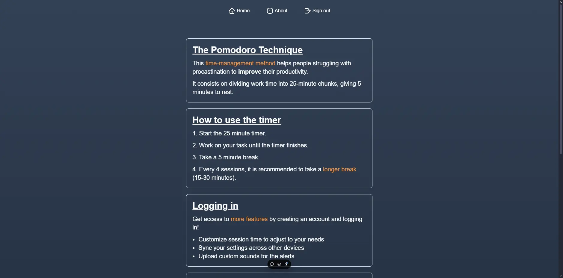 Image examples of the React User Administration project